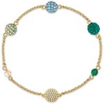 Swarovski Remix arany színű karkötő zöld árnyalatú gömb swarovski kristállyal 5533846