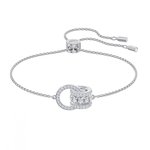 Swarovski Further ezüst színű állítható karkötő kristályokkal 5498999