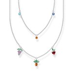 Thomas Sabo Duplasoros gyümölcsös ezüst nyaklánc színes kövekkel KE2098-477-7-L45v