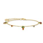 Thomas Sabo Aranyozott ezüst karkötő gyümölcsökkel és színes kövekkel A2026-488-7-L19v