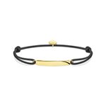 Thomas Sabo Csomózott fekete textil karkötő aranyozott lappal LS115-848-11-L22v