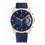 Tommy Hilfiger Baker sötétkék bőrszíjas férfi óra 1710451