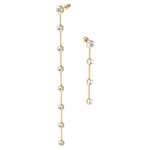 Swarovski Constella arany színű aszimmetrikus fülbevaló kristályokkal 5600490