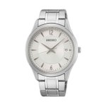Seiko Acél férfi óra fehér számlappal SUR417P1