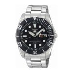 Seiko Acél fekete sport automata férfi óra SNZF17K1