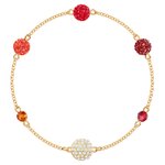 Swarovski Remix arany színű karkötő piros kristályokkal 5479021