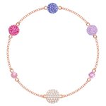 Swarovski Remix rozé karkötő lila kék rózsaszín kristályokkal 