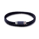 Tommy Hilfiger Sötétkék duplasoros férfi karkötő mágneses kapoccsal 2790326