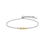 Tommy Hilfiger Állítható ezüst színű arany foglalatos köves női karkötő  2780540