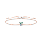 Thomas Sabo Állítható textil karkötő ezüst áfonyával LS128-166-7-L20v