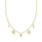 Thomas Sabo Aranyozott ezüst nyaklánc köves szimbólumokkal KE2123-414-14-L42v
