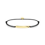 Thomas Sabo Állítható textil karkötő aranyozott gravírozható lappal LS130-848-11