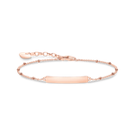 Thomas Sabo Bogyós rozé karkötő gravírozható lappal A1975-415-40-L19v