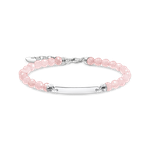 Thomas Sabo Rózsakvarc karkötő gravírozható ezüst lappal A2042-637-9-L19v
