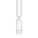 Thomas Sabo Ezüst nyaklánc négyszögletes ezüst lappal KE2135-051-14-L45v