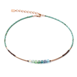 Coeur de Lion GeoCUBE zöld petrol rozé nyaklánc 5027/10-0537 Coeur de Lion GeoCUBE zöld petrol rozé nyaklánc 5027/10-0537