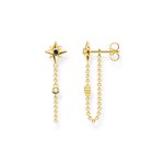 Thomas Sabo Aranyozott csillag fülbevaló lánc dísszel H2208-971-7