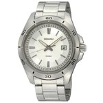 Seiko Quartz fehér számlapos férfi óra SGEE87P1