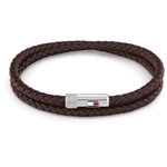 Tommy Hilfiger Dupla barna bőr férfi karkötő 2790263S