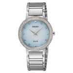 Seiko Solar fémszíjas ezüst női karóra SUP447P1