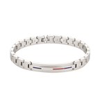 Tommy Hilfiger Ezüst színű férfi karkötő lapos dísszel 2790313