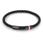 Tommy Hilfiger Fekete hálós férfi karkötő 2790343