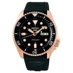 Seiko 5 Sports fekete számlapos rozé férfi karóra SRPD76K1
