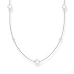 Thomas Sabo Hosszú ezüst nyaklánc tenyésztett gyöngyökkel KE2125-167-14-L90v