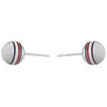 Tommy Hilfiger Ezüst színű csíkos bedugós fülbevaló 2780518