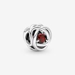 Pandora ékszer Piros örökkévalóság körök ezüst charm 790065C06
