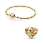 Pandora ékszer Szikrázó összefonódó szívek charm szett PSZVC005