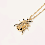 PD Paola Balance beetle aranyozott ezüst nyaklánc CO01-257-U