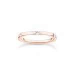 Thomas Sabo Rozé arannyal bevont ezüst gyűrű cirkóniával 