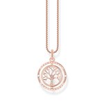 Thomas Sabo Rozé arannyal bevont ezüst nyaklánc forgó életfa medállal KE2148-416-14-L45v