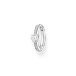 Thomas Sabo Fél pár ezüst karika fülbevaló cirkónia szívvel CR692-051-14