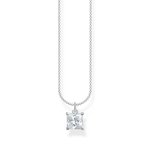 Thomas Sabo Ezüst nyaklánc négyzet alakú cirkónia medállal KE2156-051-14-L45v