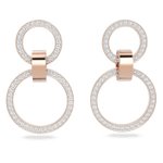 Swarovski Hollow karika rozé színű fülbevaló kristályokkal 5636502