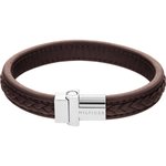 Tommy Hilfiger Fonott mintás barna bőr karkötő 2790376