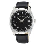 Seiko Fekete bõrszíjas férfi óra SUR461P1