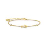 Thomas Sabo Aranyozott ezüst karkötő csikóhallal A2061-414-14-L19v