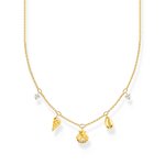 Thomas Sabo Aranyozott ezüst kagylós nyaklánc cirkóniával KE2158-414-14-L45v