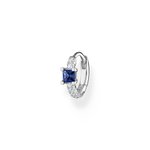 Thomas Sabo Fél pár ezüst karika fülbevaló fehés és kék kővel CR691-166-7