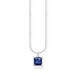 Thomas Sabo Ezüst nyaklánc négyzet alakú kék kővel KE2156-699-32-L45v