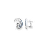 Thomas Sabo Kék hullám kapcsos ezüst fülbevaló H2225-644-1
