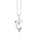 Thomas Sabo Kék köves delfin ezüst nyaklánc KE2144-644-1-L45