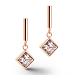 Coeur de Lion Brilliant Square barna fülbevaló  6006/21-1037