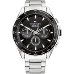 Tommy Hilfiger Owen ezüst színű fekete számlapos férfi óra 1791967