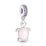 Pandora ékszer Rózsaszín tengeri teknős ezüst charm 798939C02