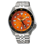 Seiko 5 Sports automata narancs számlapos GMT karóra SSK005K1