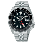 Seiko  5 Sports automata fekete számlapos GMT karóra SSK001K1